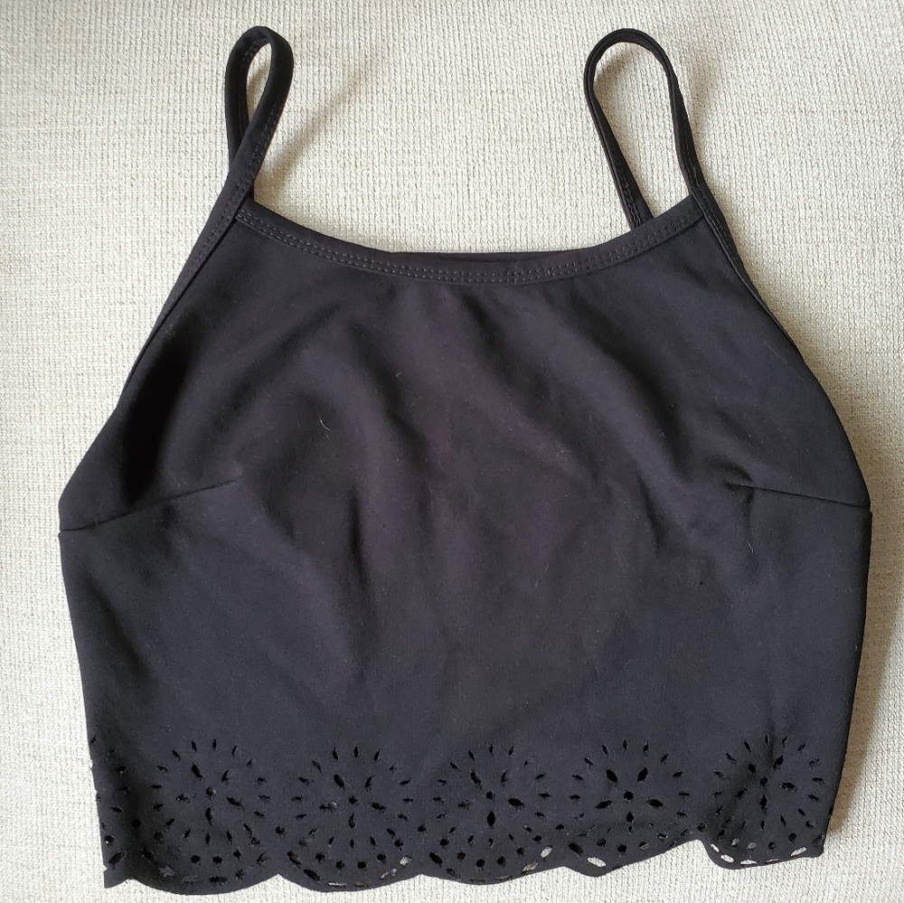 Black crop top NWOT